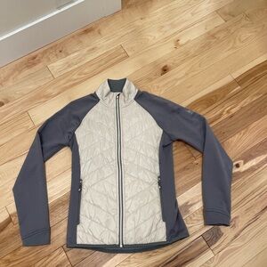 Smartwool Gray and white zippered Jacket